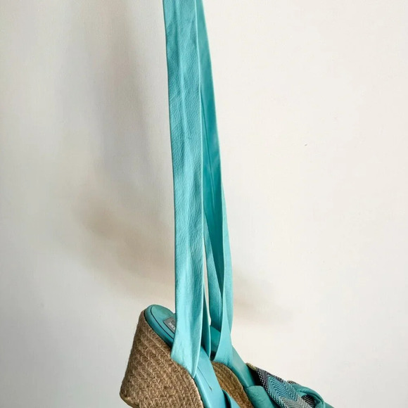 Missoni Sport Nkle Wrap Raffie Wedge Heels Sandals 40 - Picture 8 of 11